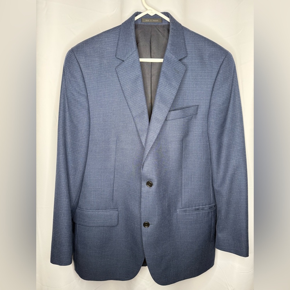 MICHAEL MICHAEL KORS Men's Navy Blue and Gray Check Sport Coat Blazer size42L